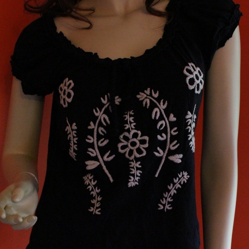 I.N.C INTERNATIONAL CONCEPTS TOP BLACK/WHITE TOP L - Picture 3 of 7